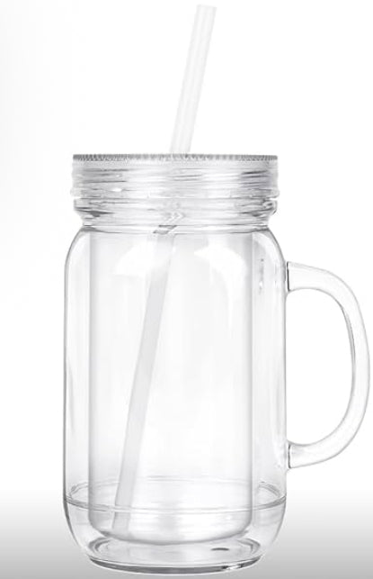 20 Oz Acrylic Mason Jar Snow-Globe cup