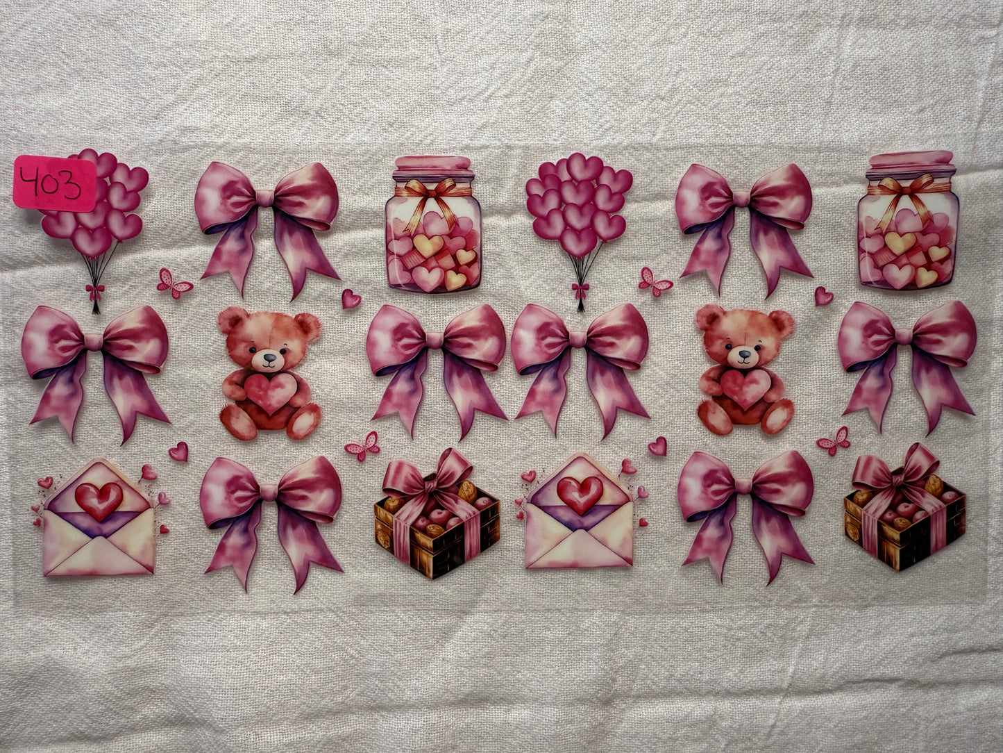 Butterflies, Bows, Hearts and Flowers
