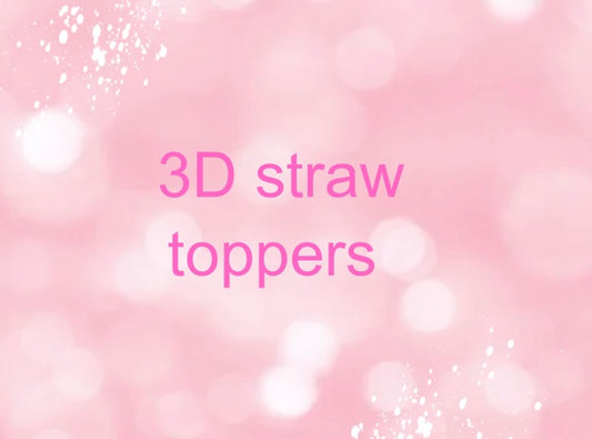 3D straw topper