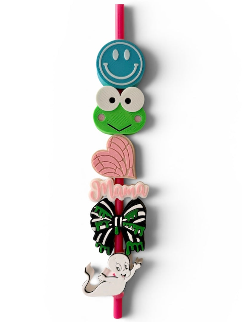 3D straw topper