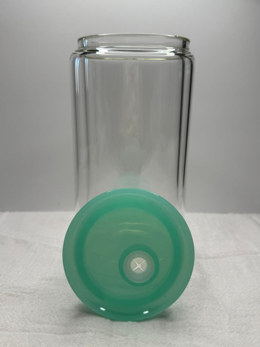 16oz Glass snow-globe cup