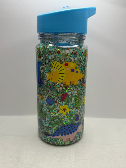 10oz Acrylic snow-globe sippy cup